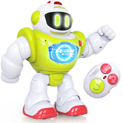 P&C Learning Toys walking robot with remote control and flashing lights for active play.