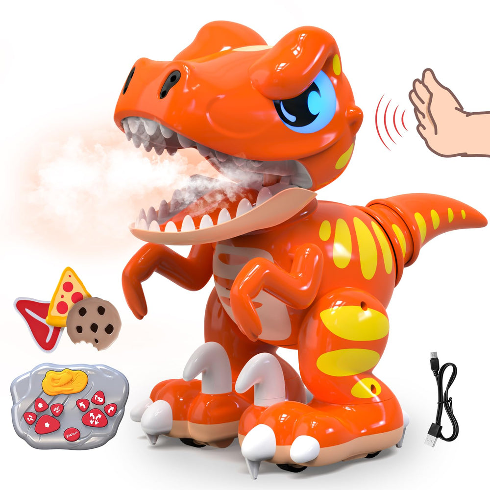 P&C Velociraptor RC toy orange front view for engaging action play