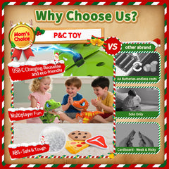P&C Velociraptor RC toy orange LED eyes glow vividly