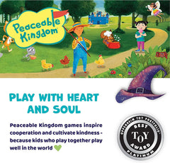 Peaceable Kingdom Cauldron Quest contents box shows complete 2-4 player setup.