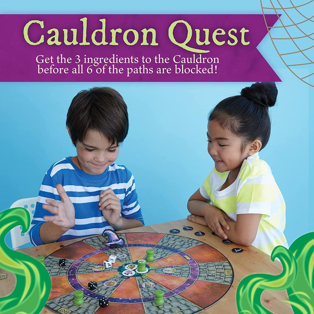 Peaceable Kingdom Cauldron Quest potion bottles showcase colorful ingredients for imaginative spell crafting.