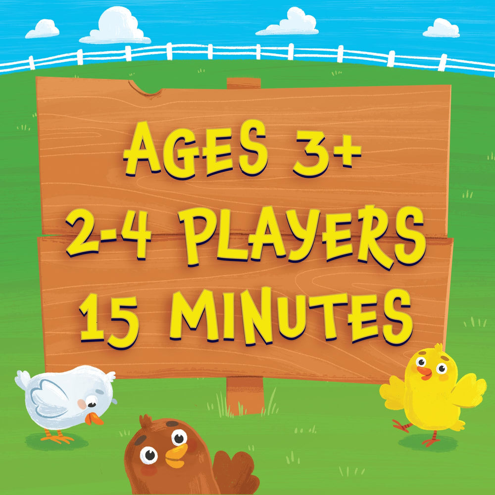 Peaceable Kingdom Count Your Chickens instructions provide simple setup.