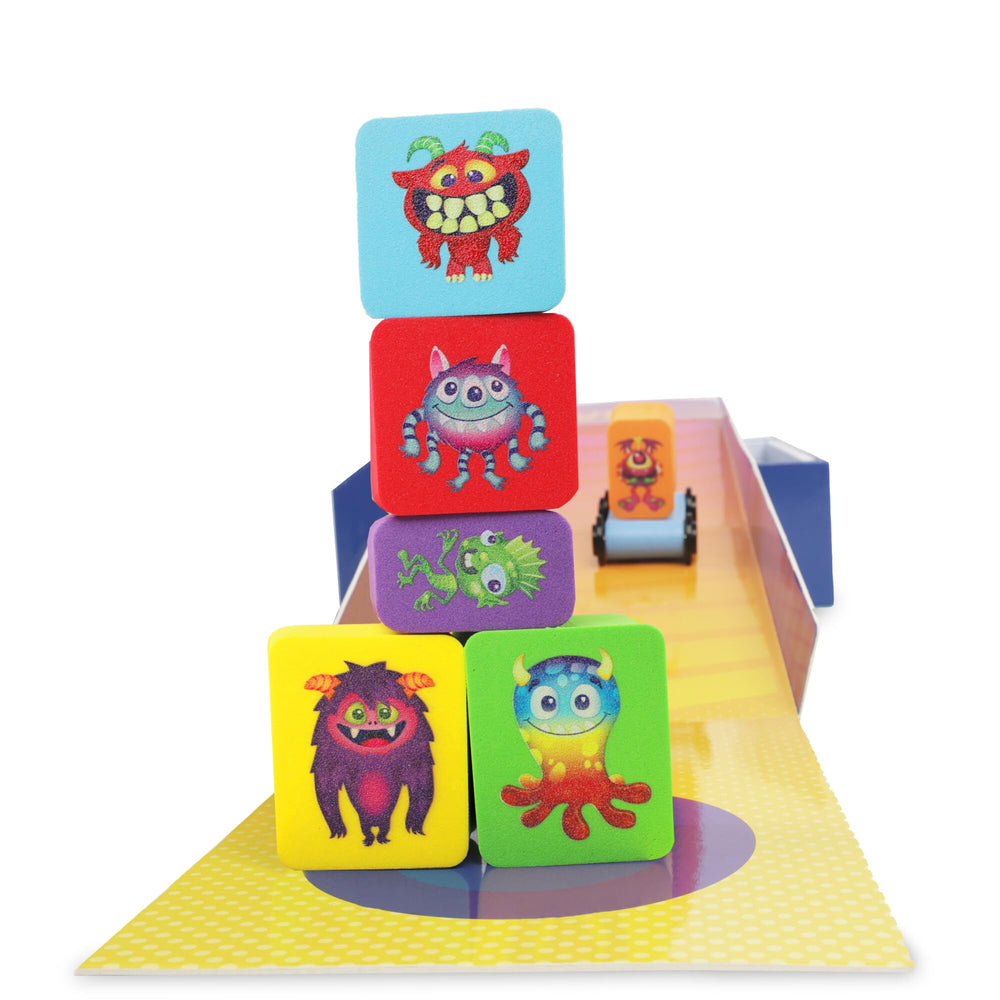 Peaceable Kingdom Crash Monsters card deck guides simple turn taking during play.