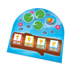 Peaceable Kingdom Duck Duck Dance dice rolling promotes sequencing and motor coordination.