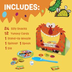 Peaceable Kingdom Feed the Woozle instruction booklet guides simple setup.