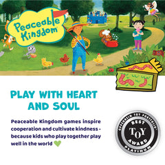 Peaceable Kingdom Feed the Woozle play mat shows group activity.