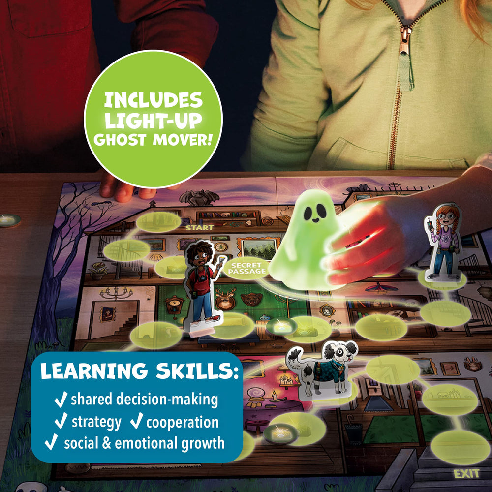 Peaceable Kingdom Ghost in Attic night-play setup invites cozy family bonding.