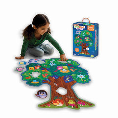 Peaceable Kingdom Hoot Owl Hoot floor puzzle cover showcases engaging artwork for cooperative play