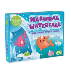 Peaceable Kingdom Narwhal Waterfall gameboard moving river fosters teamwork during family game night.