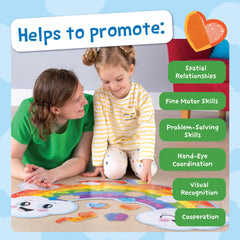 Peaceable Kingdom Shimmery Rainbow Floor Puzzle bird piece sparks imaginative classroom play