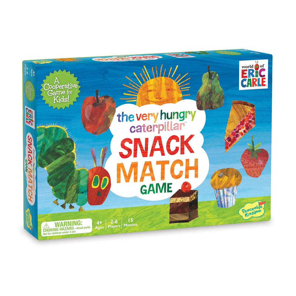 Peaceable Kingdom Snack Match Game on a 3D leaf board for cooperative play.