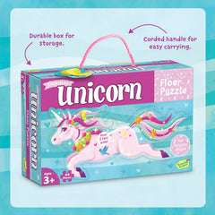 Peaceable Kingdom unicorn puzzle with star-shaped piece to spark imagination.