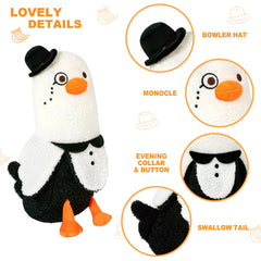 PEACH CAT banana duck plush with evening collar, gift-ready charm