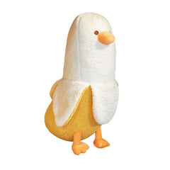 PEACH CAT banana duck plush face with cozy hugs