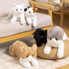 PEACH CAT Calico Cat Plush vacuum packaging with recovery tips.