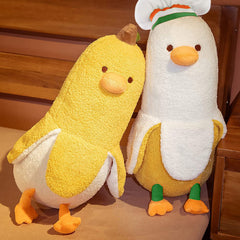 PEACH CAT gift banana-duck plush, perfect for kids and decor.