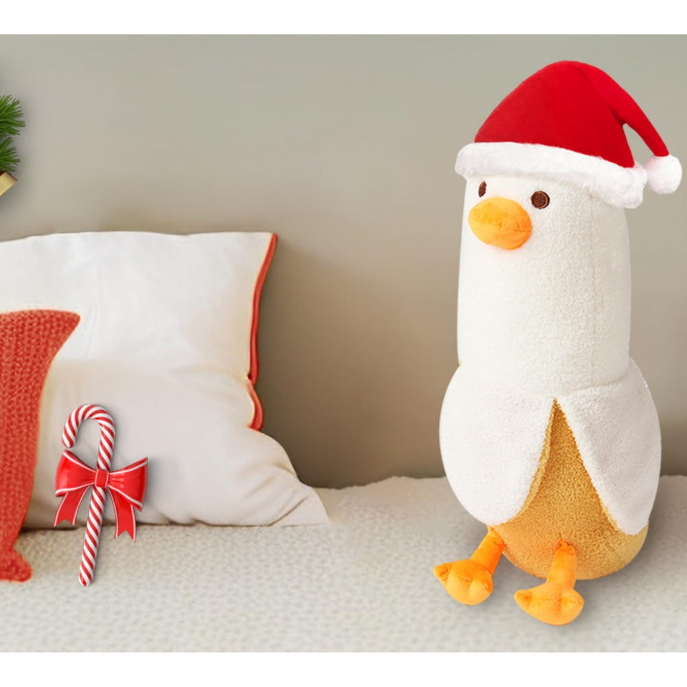 PEACH CAT gift-ready stuffed duck plush for Christmas or birthdays.