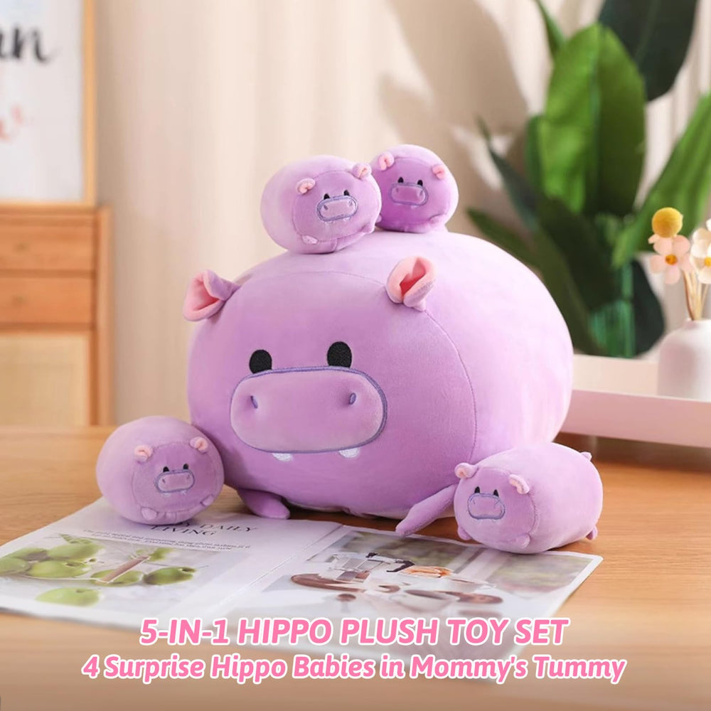 PEACH CAT hippo bedtime snuggle perfect for reading or sleeping