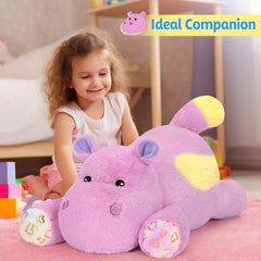 PEACH CAT hippo weighted stuffed animal 5 lbs offers grounding heft