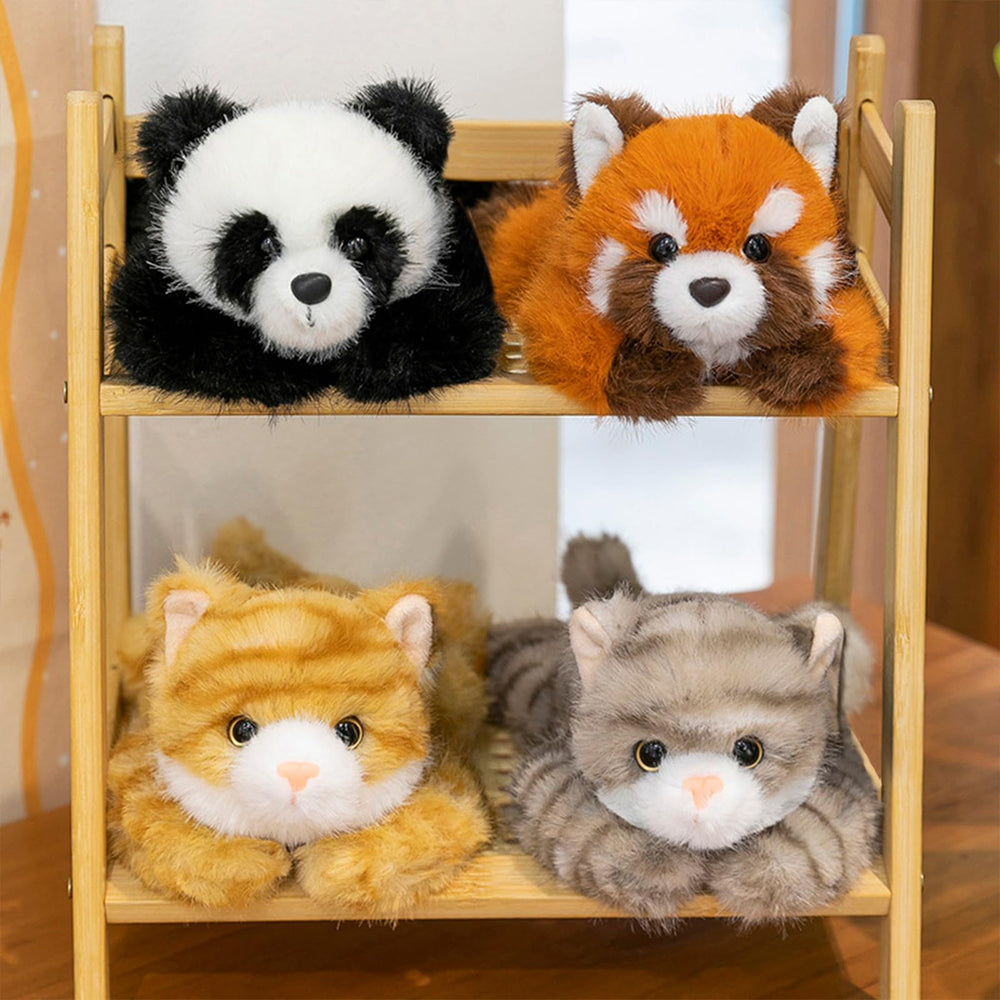 PEACH CAT versatile plush toy decor shown in home settings for decoration.