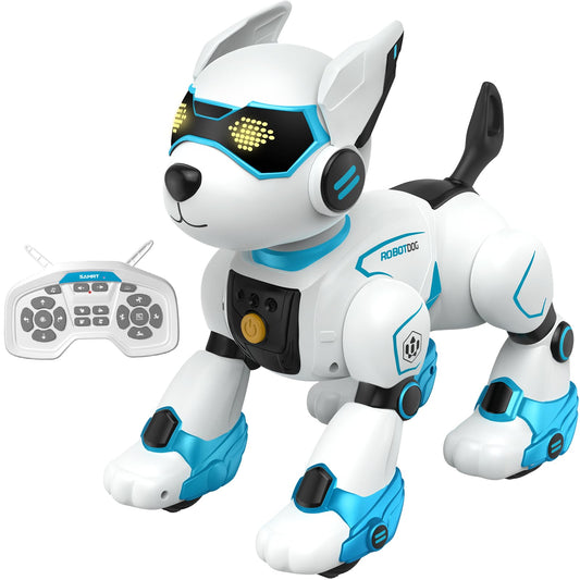 PeachLeaf dog robot moves forward for engaging play and exploration.