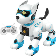 PeachLeaf dog robot moves forward for engaging play and exploration.