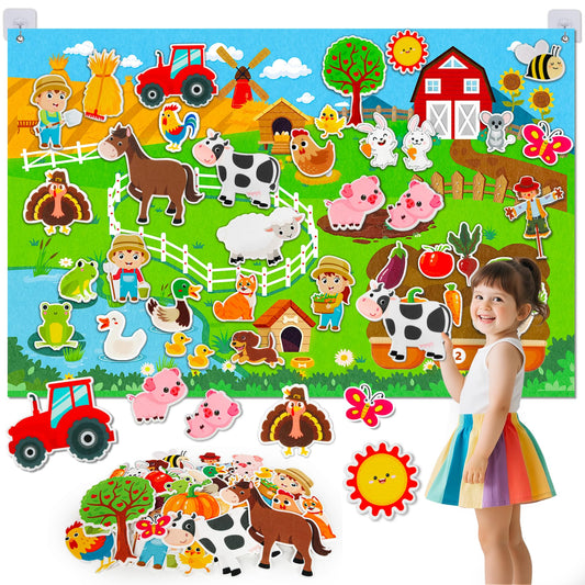 Peacurh Farm Felt Board with a giant 43x28 inch surface for storytelling.