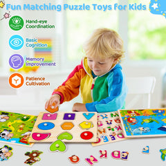Peacurh farm animal puzzle: farm creatures boost animal recognition and fine motor skills.