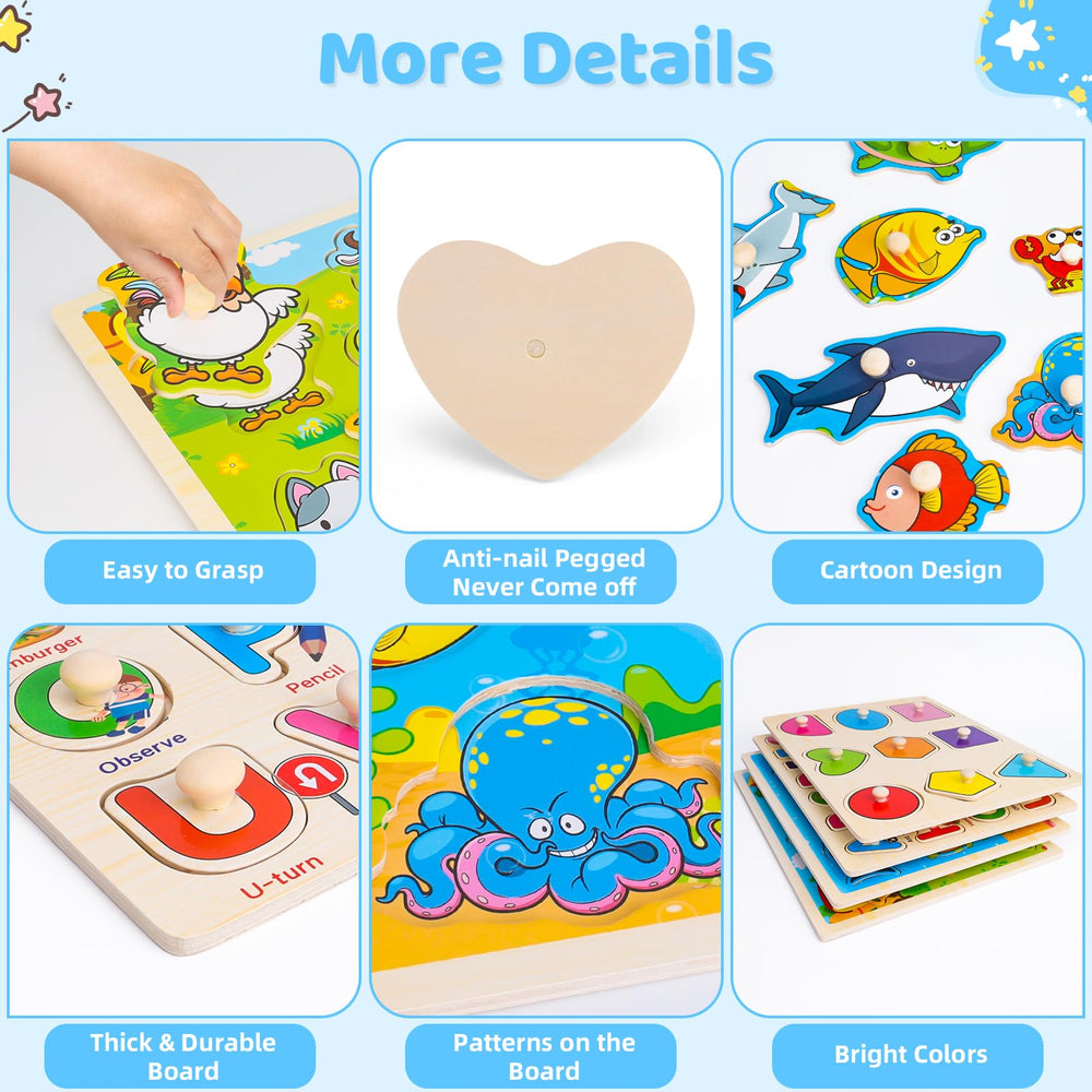 Peacurh shapes puzzle: varied shapes enhance shape naming and problem solving.