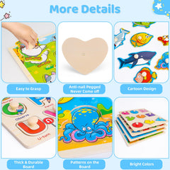 Peacurh shapes puzzle: varied shapes enhance shape naming and problem solving.