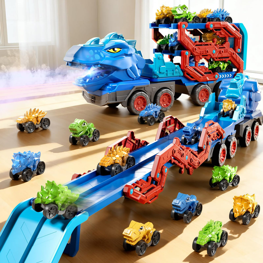 PEADUCK trunk stores nine mini dinos for organized play sessions