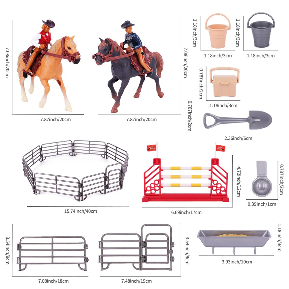 Kids enjoy safe, durable Peagprav rodeo playset during pretend rodeos
