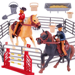 Peagprav Western rider figurine in action for kids' imaginative rodeo play