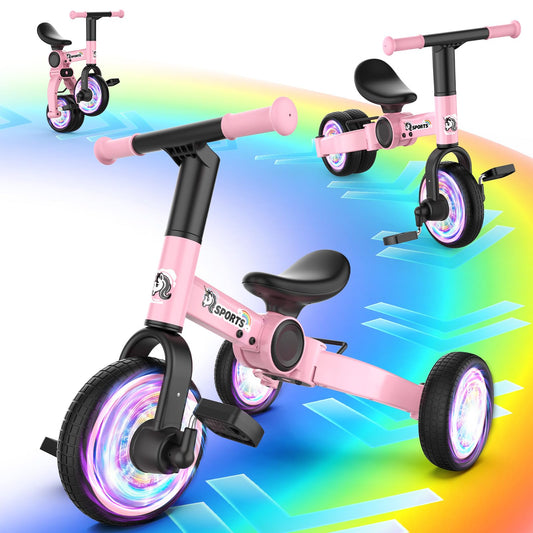 Peakalon 3-in-1 balance bike front view for beginner riders and growth.