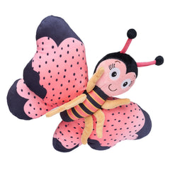 Pebbles the Butterfly two plushies front view with bright colors for pretend play.