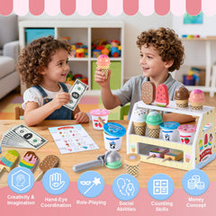 Peccvon wooden popsicles invite flavor ideas and cooperative play.
