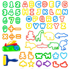 Pecopcock kids letter molds tools set: 63 pieces for creative learning.