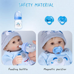 Pedolltree baby feeding bottle, realistic prop for role play.