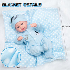 Pedolltree blue jumpsuit styled for versatile looks on reborn dolls.