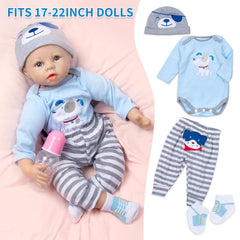 Pedolltree blue puppy trousers for cozy doll outfits