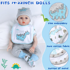 Pedolltree blue dino jumpsuit for stylish doll dressing