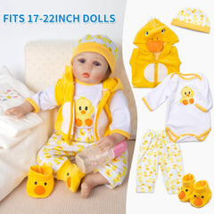 Pedolltree jumpsuit for 17-22 inch dolls supports quick dressing.