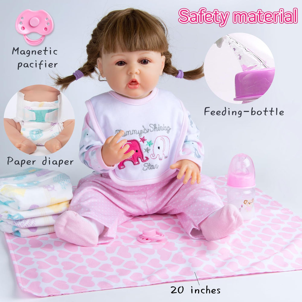 Pedolltree doll socks included for snug, realistic doll dressing.