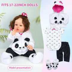 Pedolltree dot trousers completing a versatile outfit for reborn dolls within 17-19 inches.
