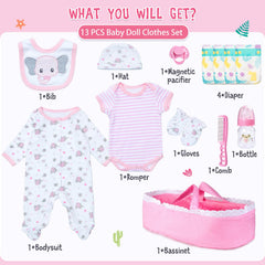 Pedolltree elephant hat accessory for 17-22 inch dolls adds cute detail to playtime.