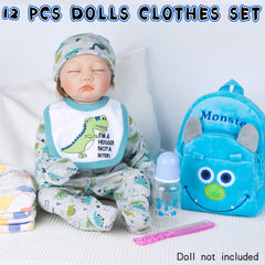 Pedolltree monster diaper set features soft materials for pretend care