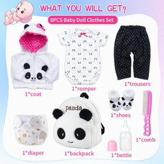 Pedolltree panda coat adds cozy style for dolls