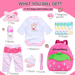 Pedolltree pink bear bodysuit adds cuddly style and comfort to playtime