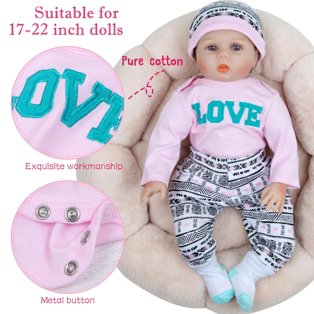 Pedolltree pink heart blanket adds soft warmth for cuddle time.