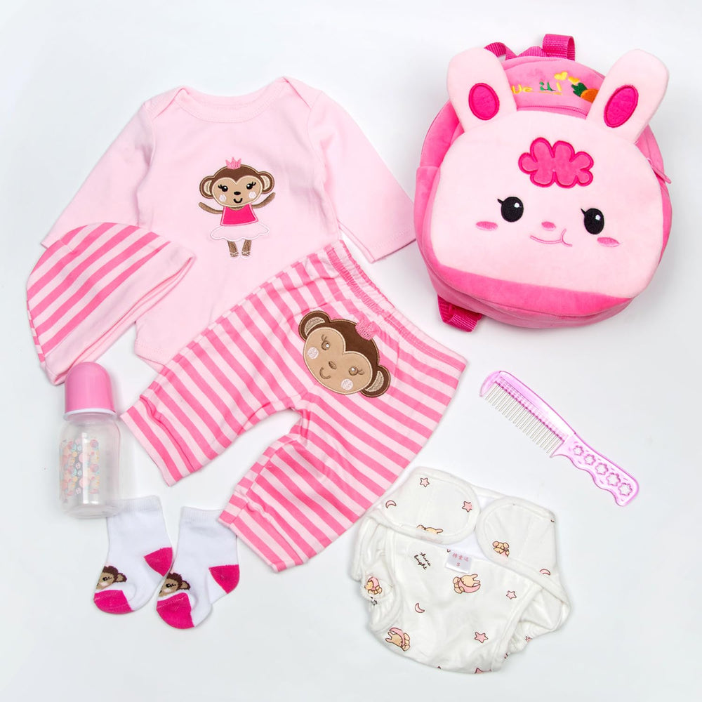 Pedolltree pink socks keep doll feet warm and tidy